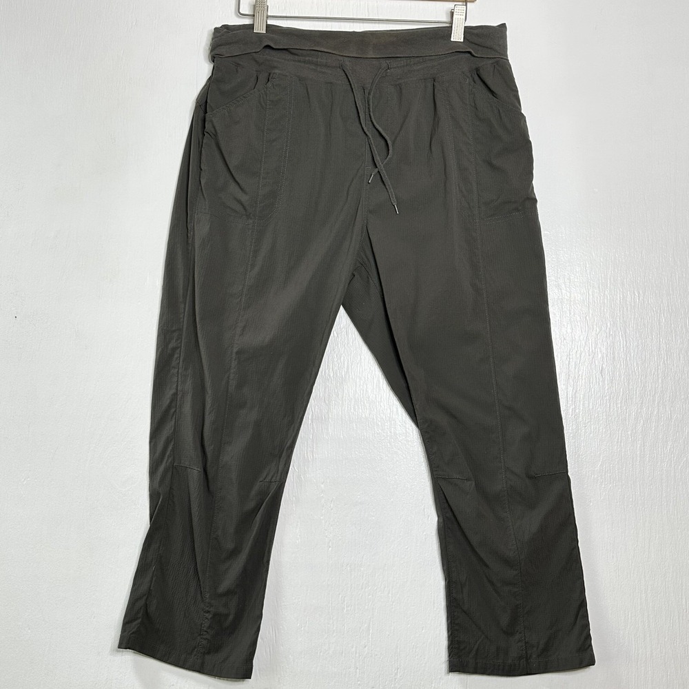 Woolrich Womens Ripstop Outdoor Pants Size Large Gray Drawstring Cropped